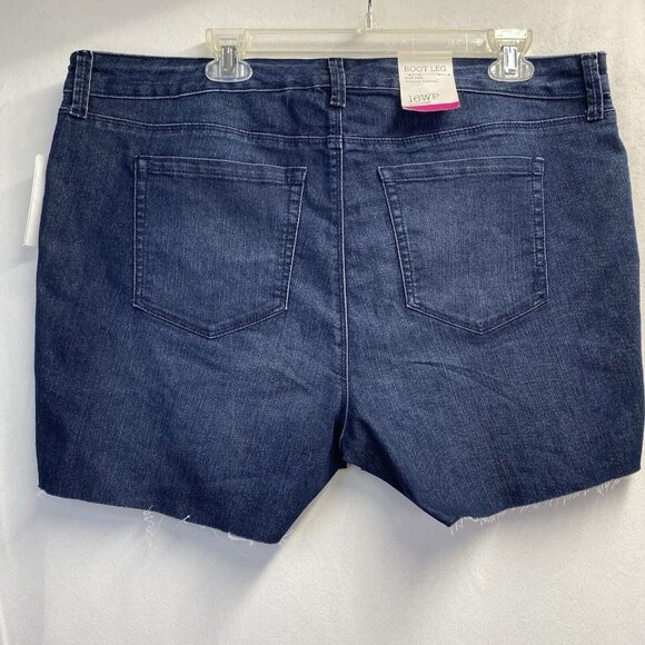 Style & Co Mid-Rise Tummy Control Stretch Short Woman Sz 16WP Blue New Boot Leg - Picture 2 of 12